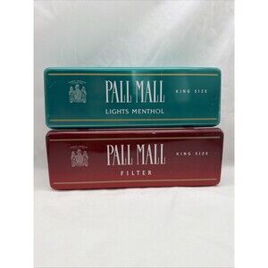 2 Vintage Pall Mall Cigarette Collectable Tins
